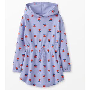 Hanna Andersson Girl Hoodie Waffle Knit Dress 100% Cotton Tulip Size 12